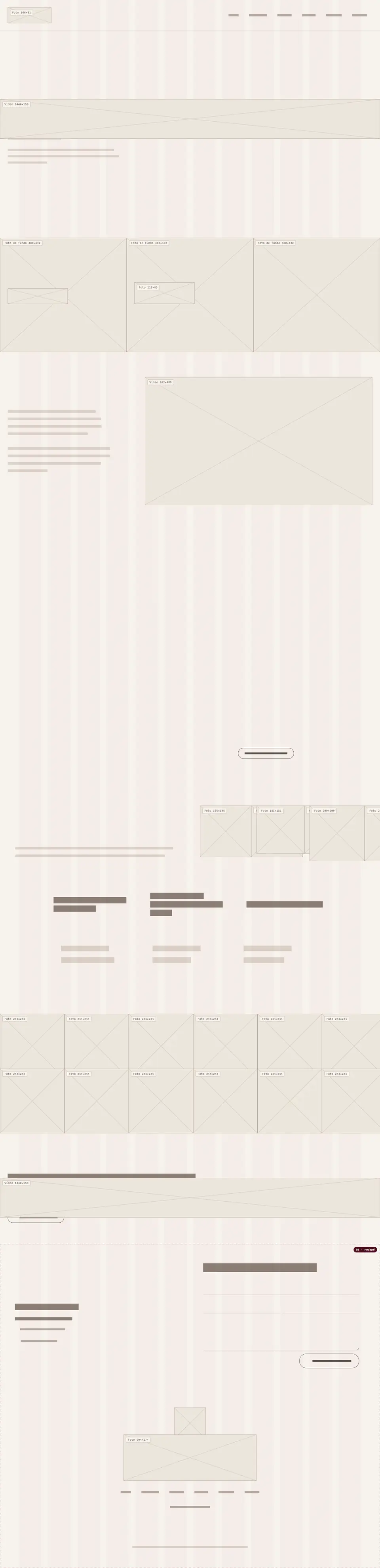Wireframe of the Labaco Produções website