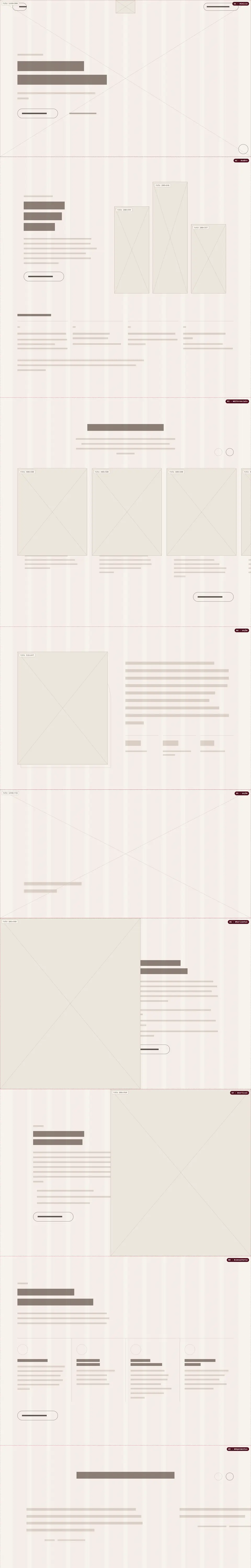 Wireframe of the Solandra Paisagismo website