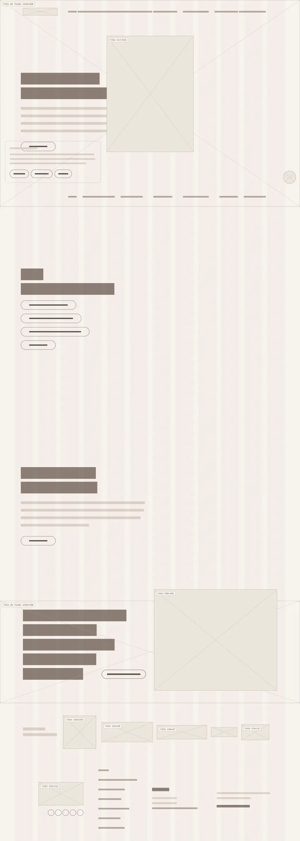 Wireframe do site Spaço In